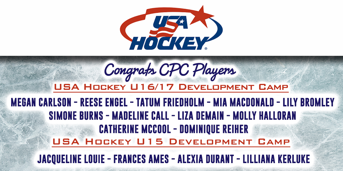 CPC Players Selected for USA Hockey National Camps